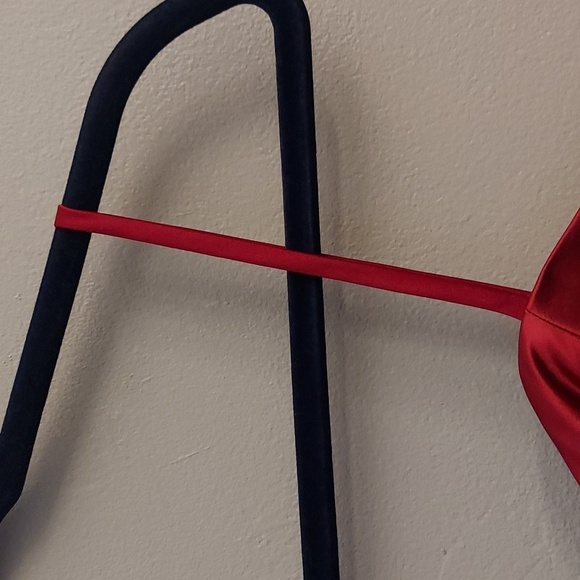 MILLY Ruby Red Sweetheart Silk Dress - Picture 5 of 16